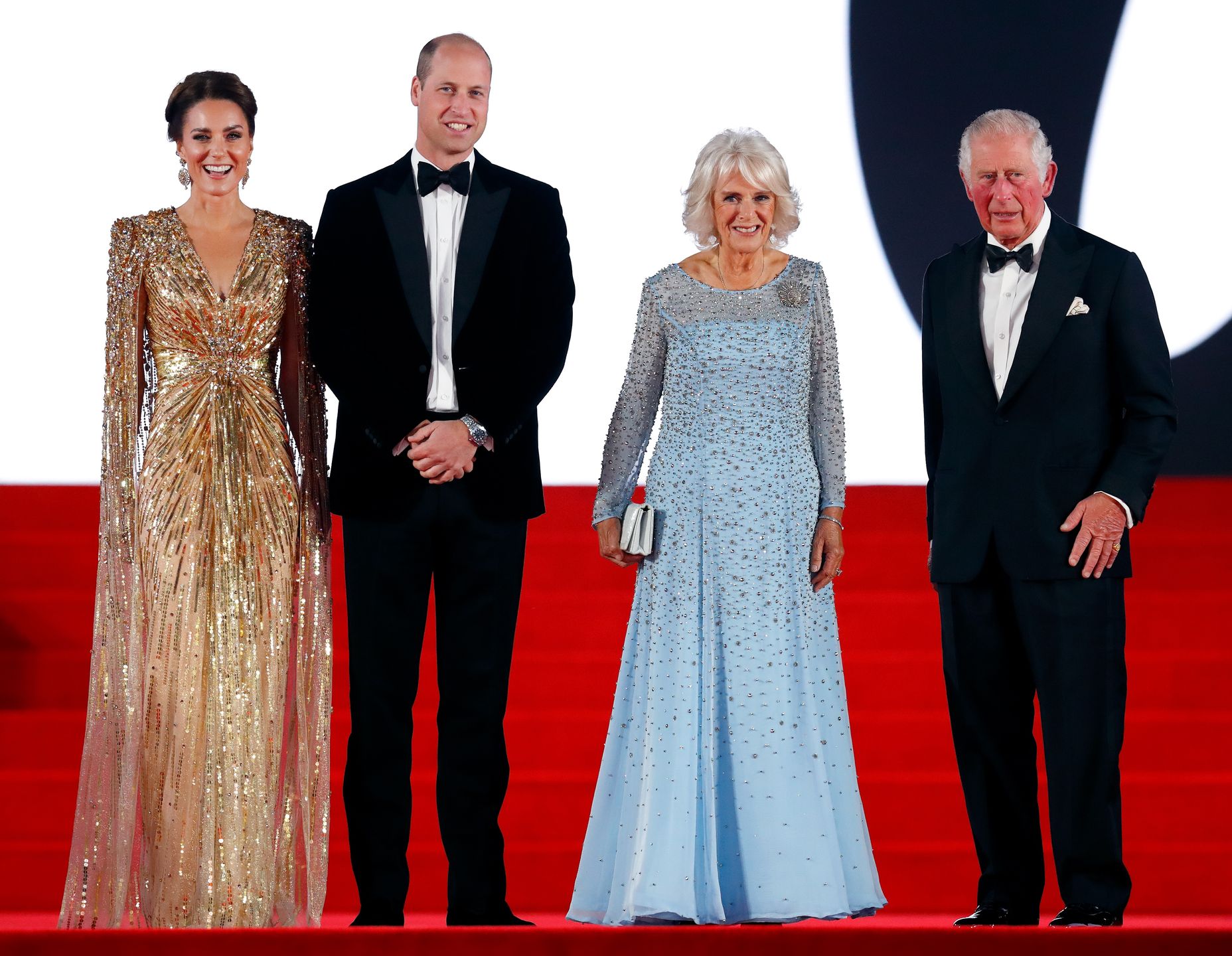 Król Karol III, królowa małżonka Camilla, księżna Kate i książę William