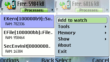 Monitoring pamięci w Symbianie 1