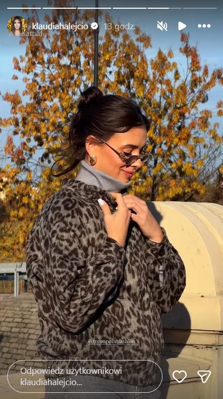 Klaudia Halejcio w modnej stylizacji na jesień