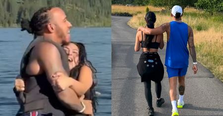 Lewis Hamilton i Kim Kardashian szaleją podczas randki NAD JEZIOREM. Słodziaki? (FOTO)