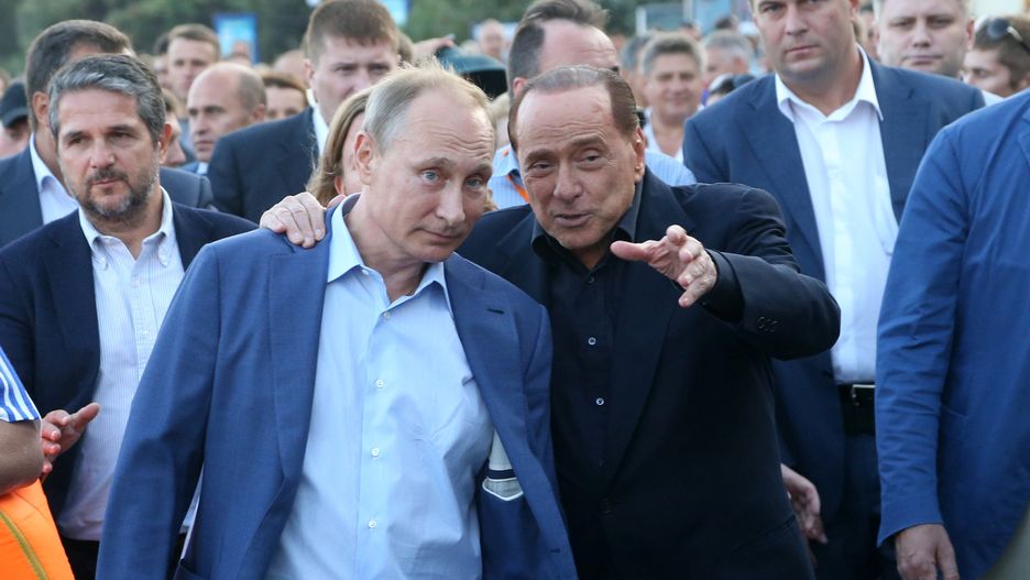 President Vladimir Putin and Silvio Berlusconi Visit Crimea
YALTA, CRIMEA- SEPTEMBER 11: Russian President Vladimir Putin (L) and Former Italain Prime Minister Silvio Berlusconi (R) are seen during a joint walkabout on the streets on September 11, 2015 in Yalta, Crimea,  Russian President Vladimir Putin and Silvio Berlusconi are having a joint trip to Crimea, a disputed territory between Ukraine and Russia, annexed in March,2014. (Photo by Sasha Mordovets/Getty Images)
Sasha Mordovets