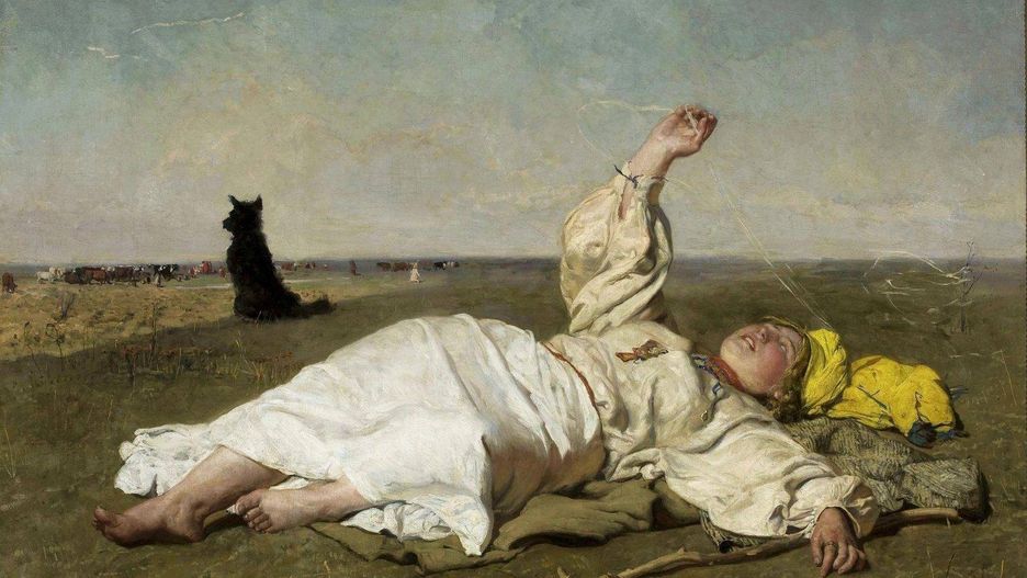 Józef Chełmoński, „Babie lato”, 1875