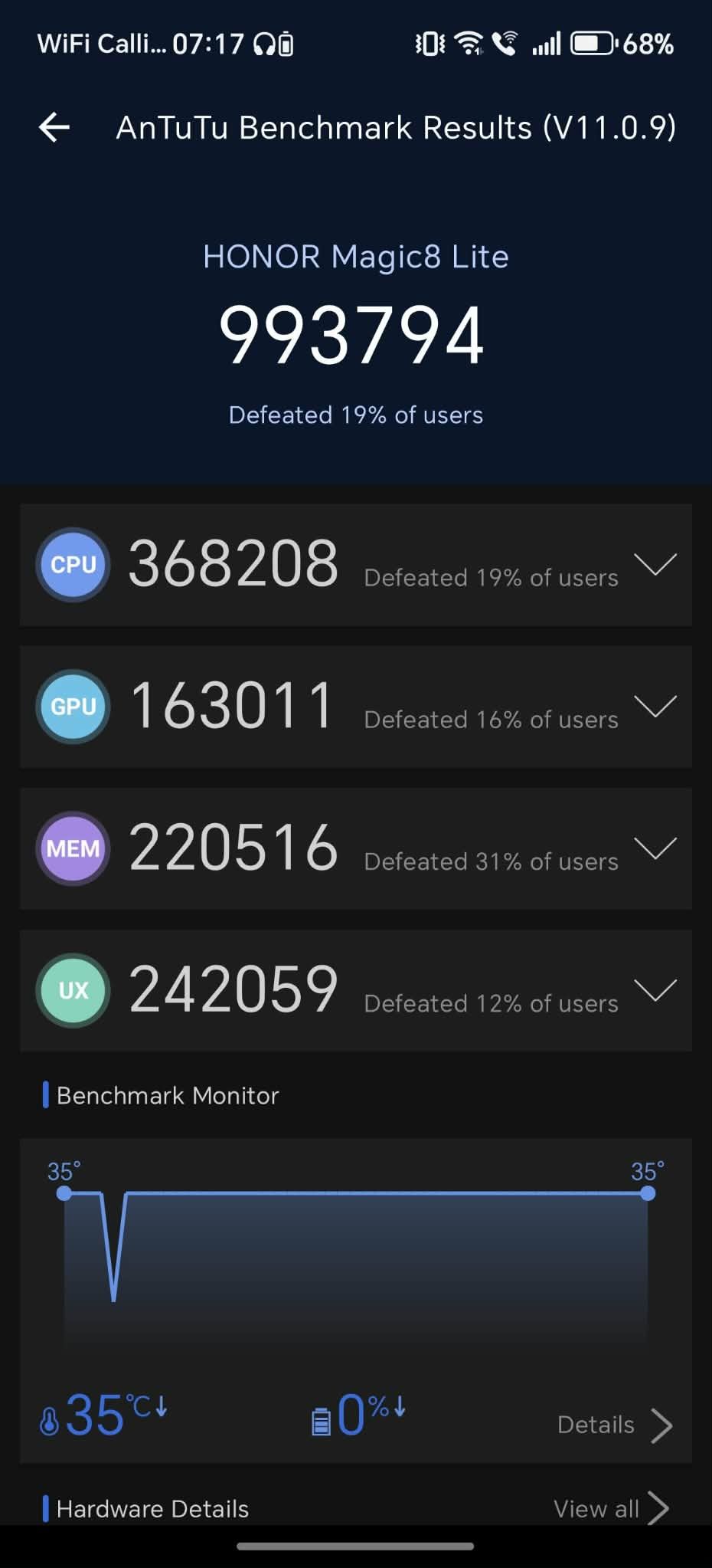 Honor Magic 8 Lite Antutu