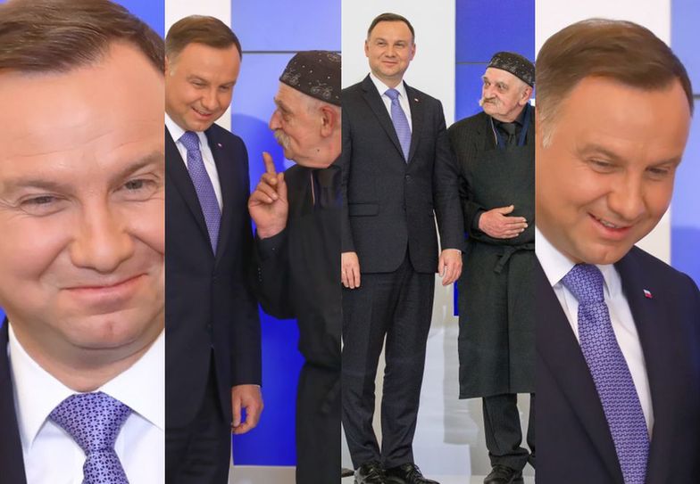 Andrzej Duda cieszy się z "niepodległościowej" czcionki