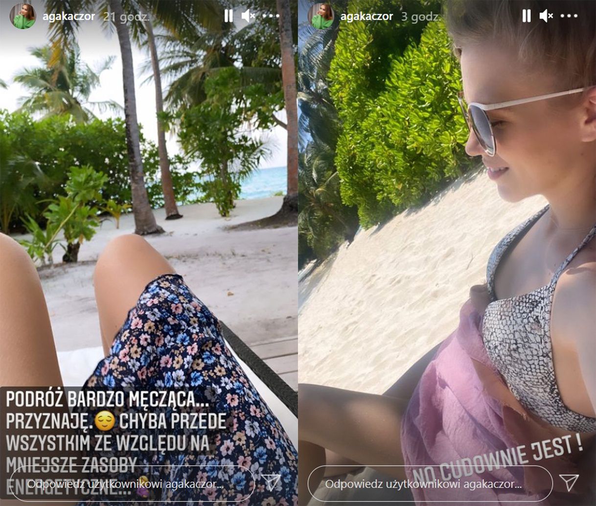 Agnieszka Kaczorowska na Malediwach