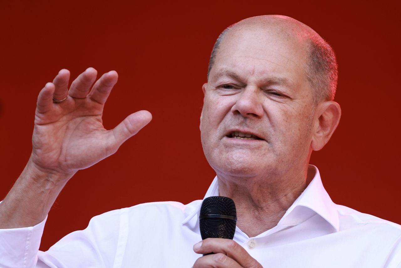 Der deutsche Kanzler Olaf Scholz von der SPD-Partei