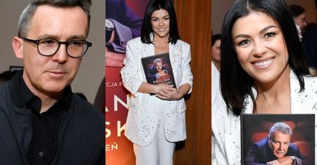 Katarzyna Cichopek cała na biało i Maciej Kurzajewski w czerni przypominają o sobie na 15. urodzinach Teatru Kamienica (ZDJĘCIA)