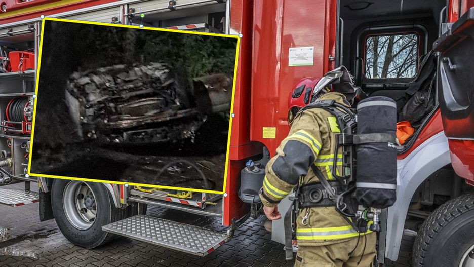 Straszny wypadek. Zwęglone zwłoki w BMW