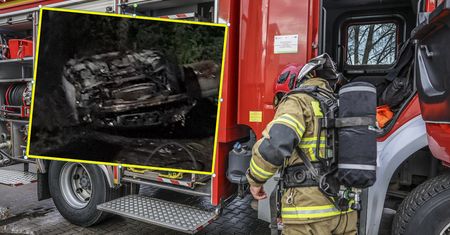Straszny wypadek. Zwęglone zwłoki w BMW