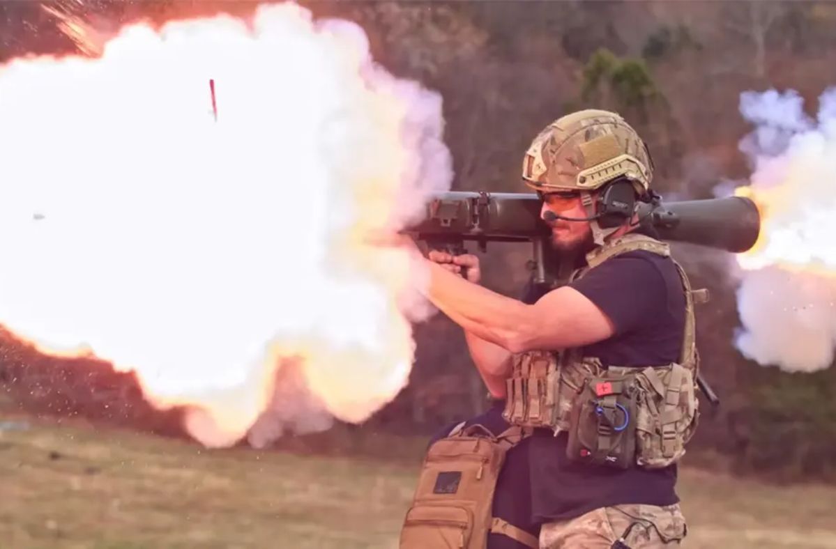The Youtuber fired an RPG-7 by hand.