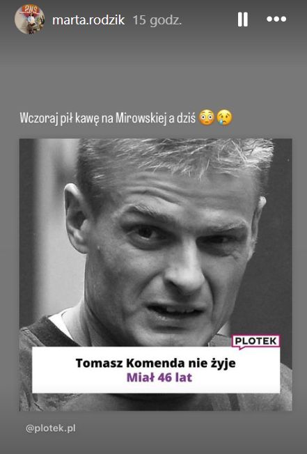 Twierdzi, że widziała Tomasza Komendę tuż przed śmiercią