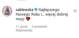Maja Sablewska komentuje posty Mariny