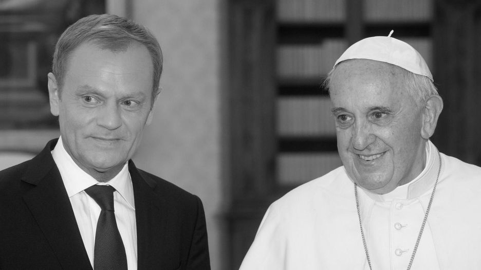 Donald Tusk i nieżyjący już papież Franciszek z 2014 roku