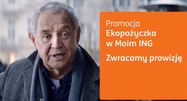 Marek Kondrat reklamuje Ekopożyczki i Ekokredyty w ING Banku Śląskim (wideo)
