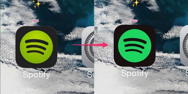 Stara i nowa ikona Spotify na iOS