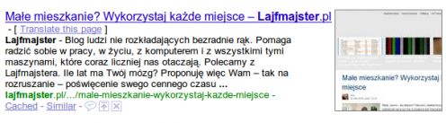 Wyświetlaj podgląd stron w wynikach wyszukiwania Google 1