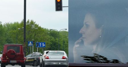Anna Lewandowska w mercedesie za MILION złotych przejeżdża na czerwonym świetle (ZDJĘCIA)