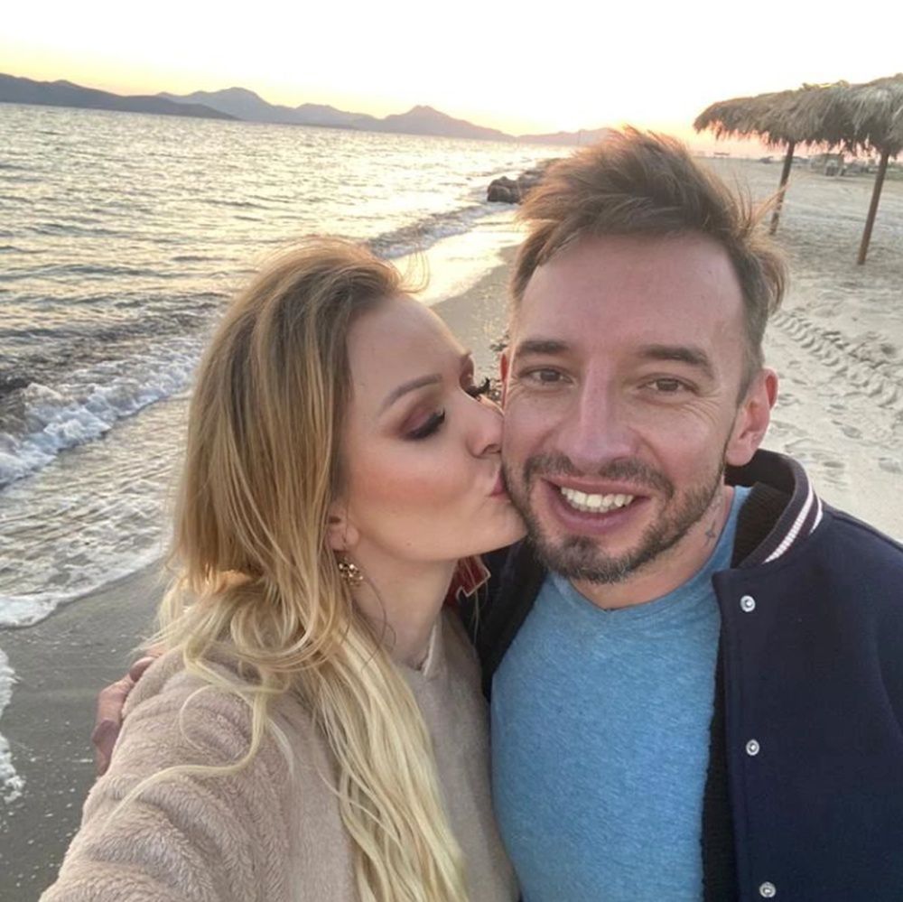 Adam Konkol z żoną