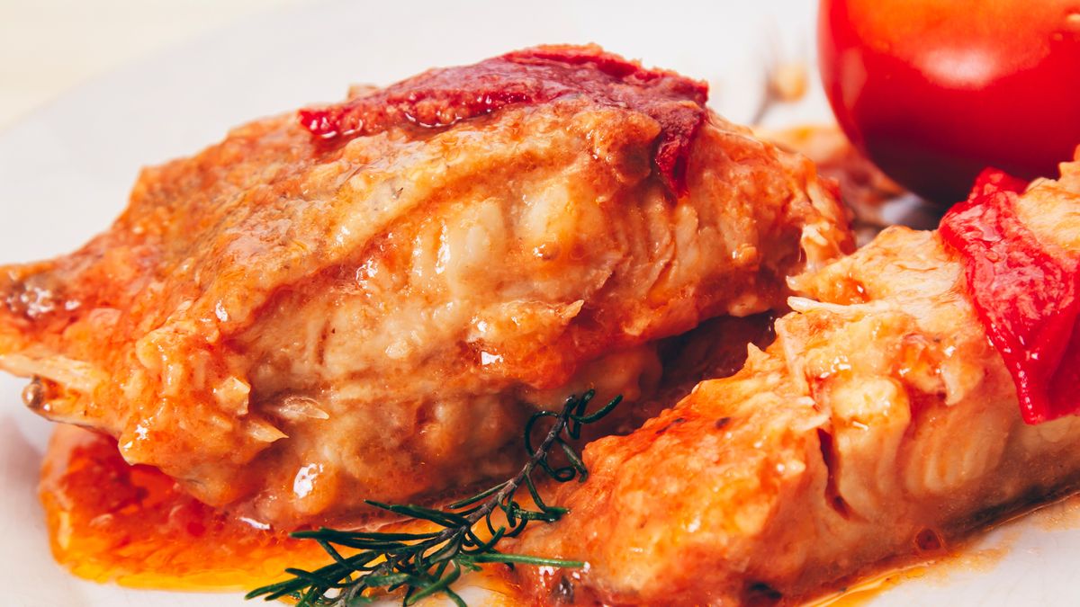 Pieczona ryba z warzywami