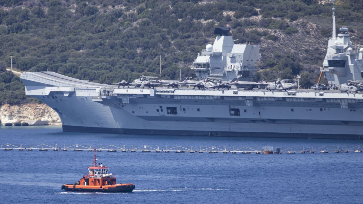 HMS Prince Of Wales Aircraft Carrier
HMS Prince of Wales aircraft carrier of the Royal Navy, the Fleet Flagship, spotted at Crete Naval Base at Souda Bay in Crete island. The base is serving for the Hellenic Navy and NATO and the military war ship was docked there after participating in Neptune Strike 25 exercise in the Mediterranean sea. The HMS Prince of Wales aircraft carrier is a Queen Elizabeth-class aircraft carrier vessel under the command of Captain Will Blackett carrying F-35B Lightning II stealth multirole fighter jets and Merlin helicopters. Souda, Crete Island, Greece on May 13, 2025 (Photo by Nicolas Economou/NurPhoto via Getty Images)
NurPhoto
crete island, radar systems, queen elizabeth-class, mediterranean, unmanned drones, ocean, f-35b, intelligence operations. aircraft carrier, f35, sonar array, vessel, amphibious, souda bay, combat readiness, propulsion system, hellenic navy, fleet flagship, neptune strike 25, docked, jet, may 13, fighter jets, f-35, aircraft, deck crew, dock, souda naval base, naval drills, merlin helicopters, multirole, lightning ii, captain will blackett, port