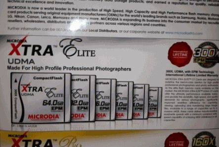 64 GB na karcie CompactFlash 2