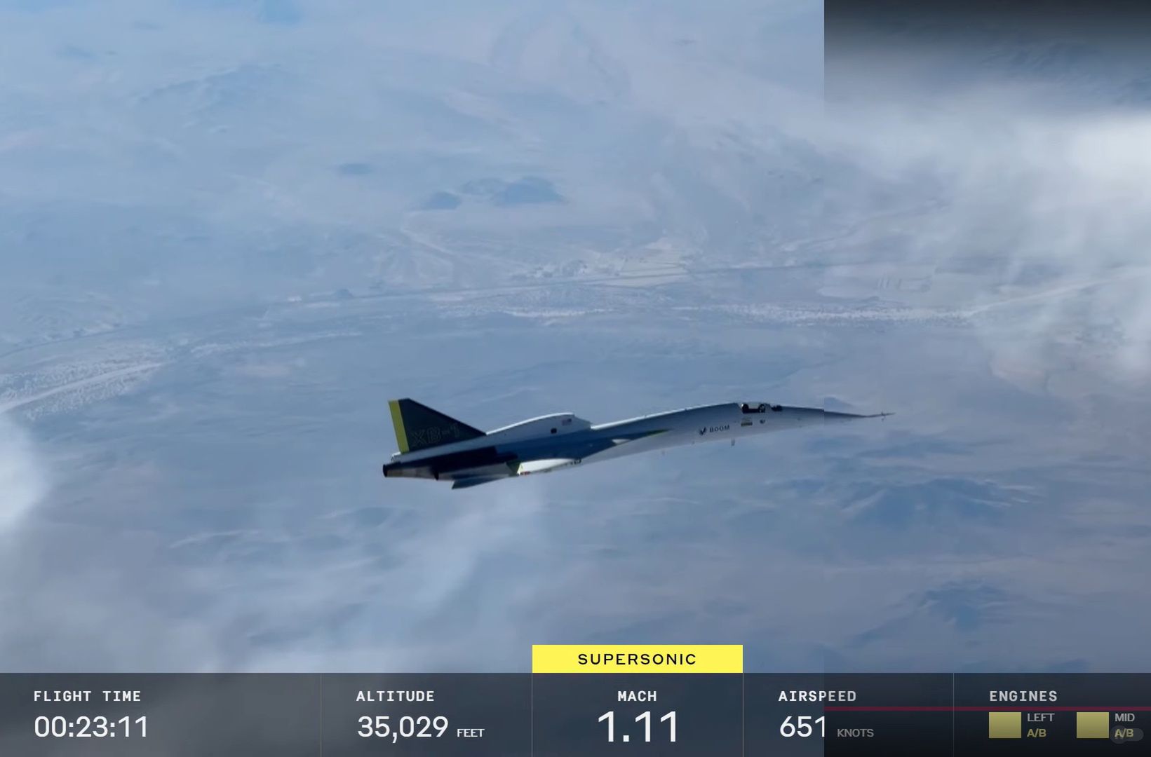 Samolot BoomSupersonic XB-1 osiągnął rekordową prędkość 1,1 Mach