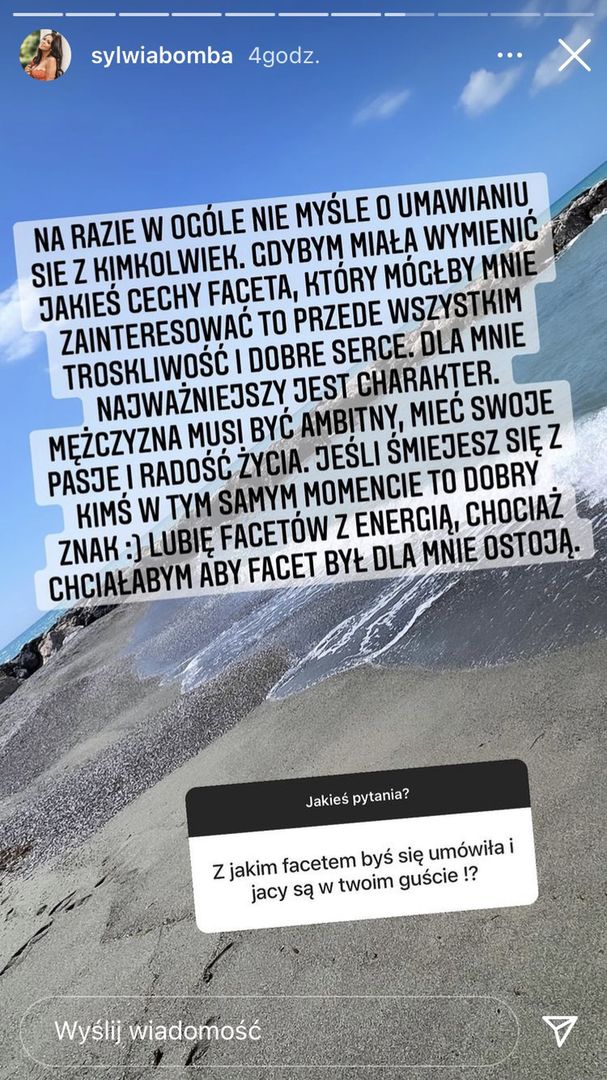 Sylwia Bomba o ideale mężczyzny 