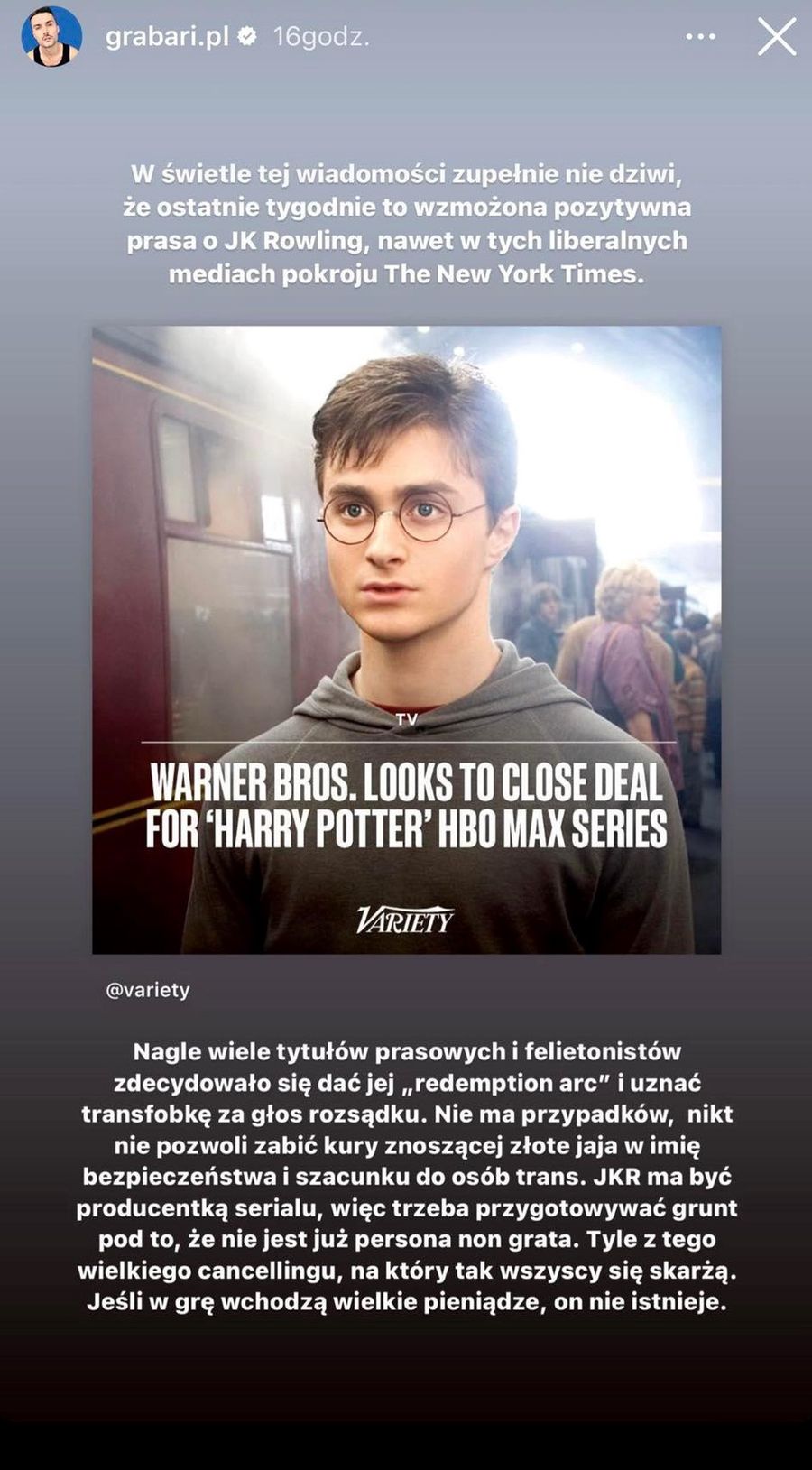 Koniec transfobii J.K. Rowling przez serial "Harry Potter"?