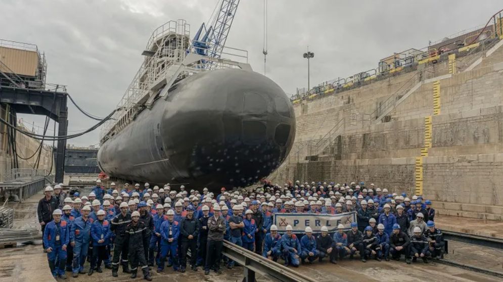 Atomowy okręt podwodny Perle po remoncie.