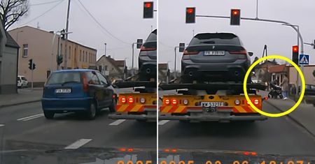 Kobieta z dzieckiem na przejściu. Nadjechało punto. 24-latek ukarany