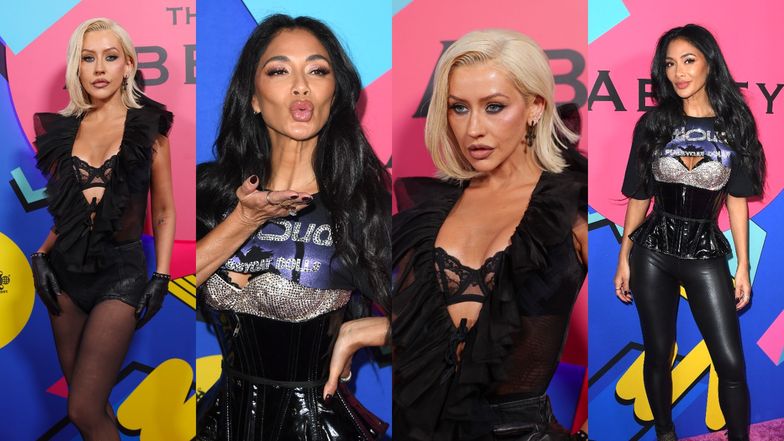 Christina Aguilera i Nicole Scherzinger na ściance 