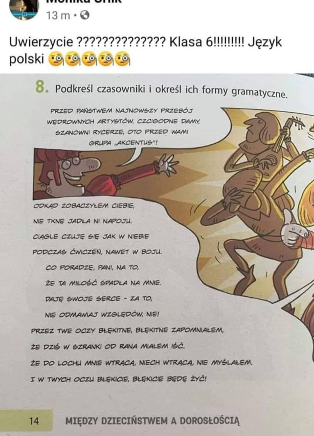 Zenek Martyniuk w podręcznikach szkolnych