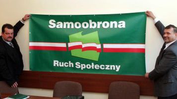 Baner z logo nowej partii