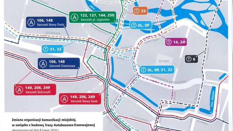 Nadchodzi trudny czas dla kierowców i pasażerów MPK. W związku z budową TAT w okolicy pl. Orląt Lwowskich pojawią się zmiany w organizacji ruchu.