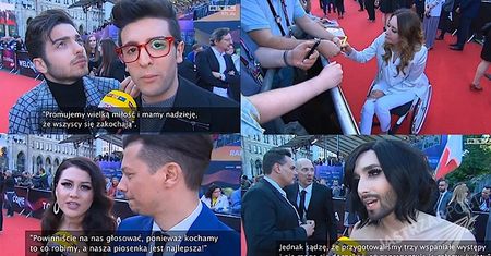 Kandydaci Eurowizji 2015 na czerwonym dywanie. Kto był najbardziej rozchwytywany? Polska, Włochy czy Estonia? [WIDEO]