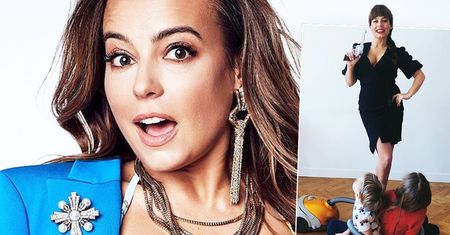 Anna Mucha w makijażu i stylizacji wymyślonej przez córkę. Stefania nieźle ją urządziła