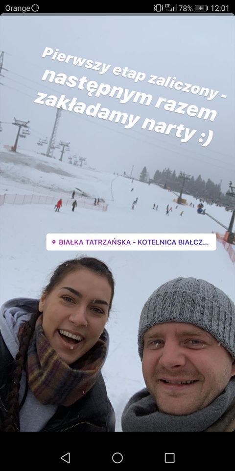 Rafał Zawierucha z dziewczyną 