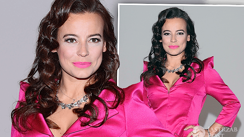 Anna Mucha na różowo