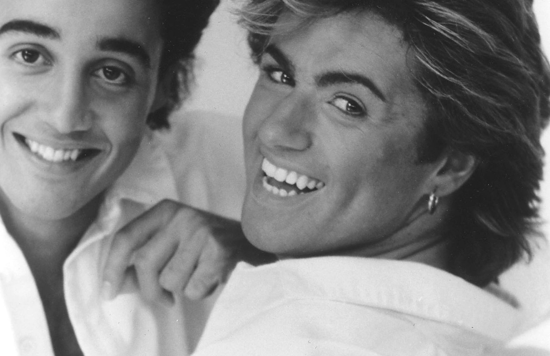 GEORGE MICHAEL AND ANDREW RIDGELEY OF WHAM STOCK IMAGE. PICTURE US/NOM/LFI 
