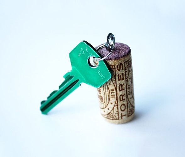 Wine Cork Keychain