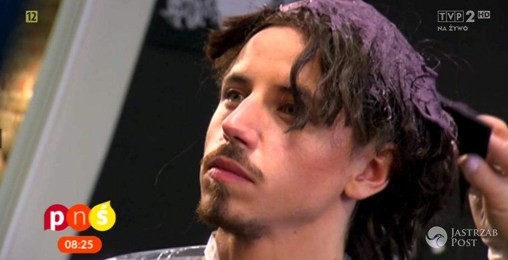 Michał Szpak ściął włosy fot. screen z pytanienasniadanie.tvp.pl