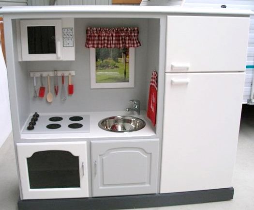 Repurposed Play Kitchen