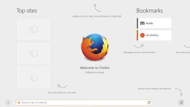 Tak wygląda Firefox dla Windows 8