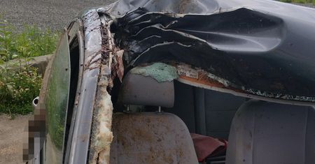 Tak wygląda auto po zderzeniu z łosiem