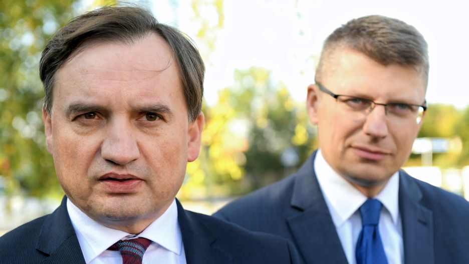 Minister sprawiedliwości Zbigniew Ziobro oraz wiceminister sprawiedliwości Marcin Warchoł 