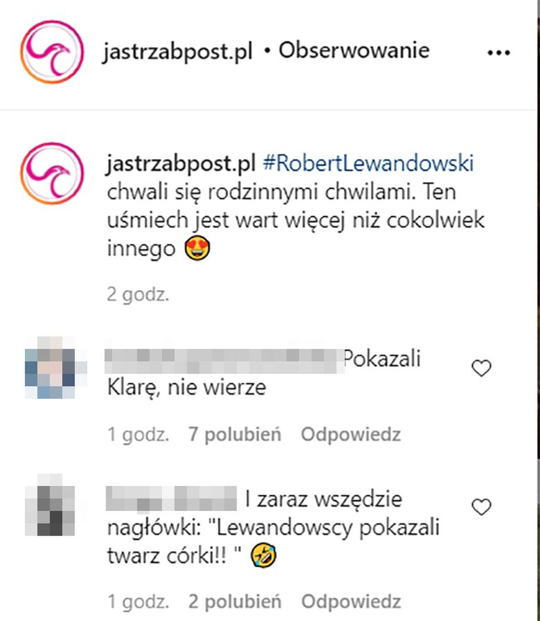 Internauci komentują zdjęcie Robert Lewandowskiego