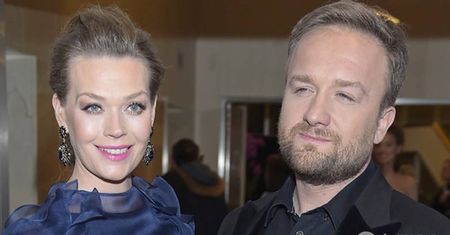 Tamara Arciuch i Bartek Kasprzykowski na gali Srebrnych Jabłek. Widać, że aktorka niedawno urodziła?