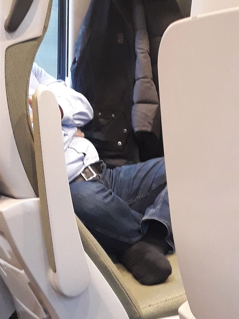 Pasażer w pociągu 