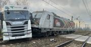 Czechowice-Dziedzice. Zderzenie tira z lokomotywą. Trasa zablokowana na wiele godzin