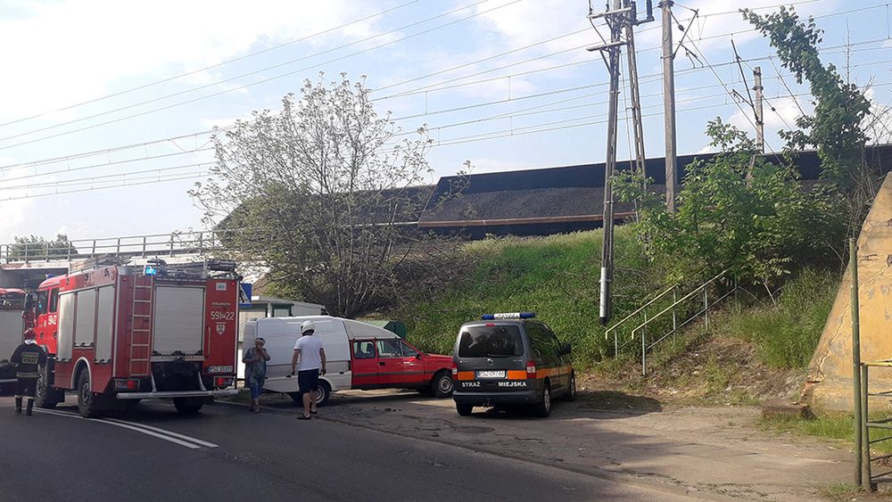 We Wronkach na nasypie kolejowym wykoleił się pociąg towarowy